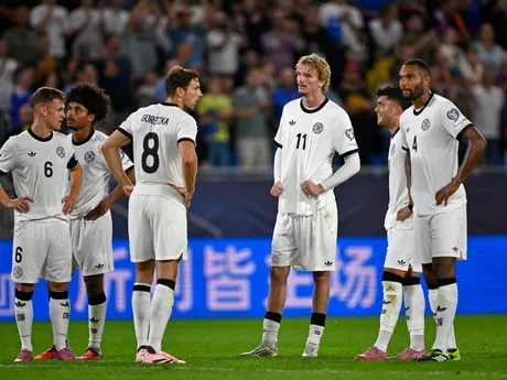  Nemeckí futbalisti v zápase Slovensko - Nemecko v kvalifikácii MS vo futbale 2026.