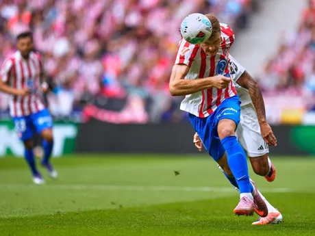 Alexander Sorloth počas madridského derby v 7. kole La Ligy.