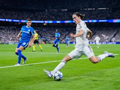 Alvaro Carreras počas zápasu 1. kola ligovej fázy Ligy majstrov Real Madrid - Olympique Marseille. 