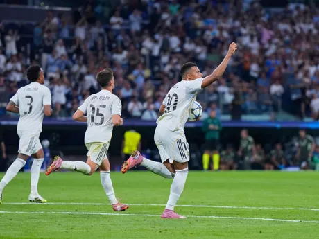 Kylian Mbappe počas zápasu 1. kola ligovej fázy Ligy majstrov Real Madrid - Olympique Marseille. 