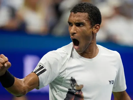 Felix Auger-Aliassime počas semifinále na US Open 2025.