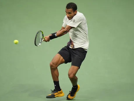 Felix Auger-Aliassime počas semifinále na US Open 2025.
