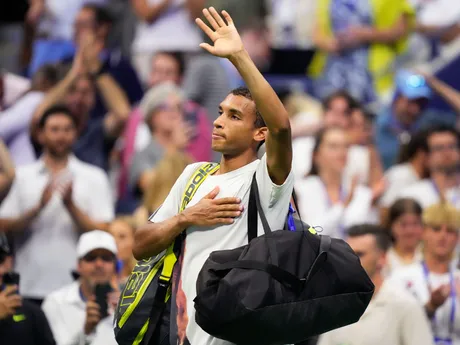 Felix Auger-Aliassime počas semifinále na US Open 2025.