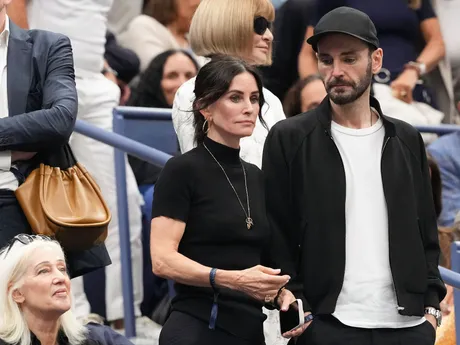 Johnny McDaid a Courtney Coxová počas finále dvojhry na US Open 2025.