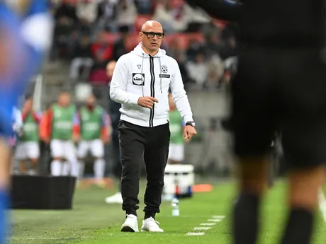 Tréner Slovenska Francesco Calzona počas kvalifikačného zápasu na MS medzi Slovenskom a Luxemburskom.