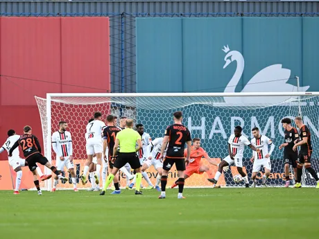 Gól Ružomberka na 1:0 počas zápasu 12. kola Niké ligy medzi MFK Ružomberok a FC Spartak Trnava.