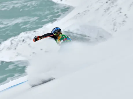 Mikaela Shiffrinová počas obrovského slalomu žien v rakúskom Söldene. 