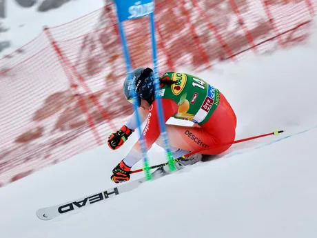 Wendy Holdenerová počas obrovského slalomu žien v rakúskom Söldene. 