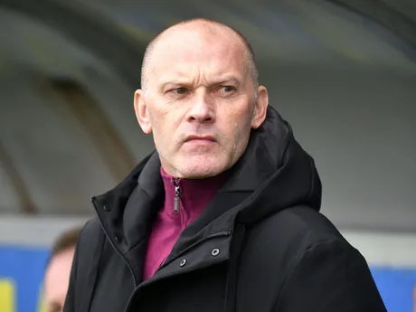 Tréner MFK Zemplín Michalovce Anton Šoltis v zápase 12. kola futbalovej Niké ligy MFK Zemplín Michalovce - FC DAC 1904 Dunajská Streda.