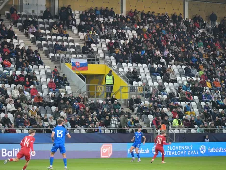 Diváci počas kvalifikačného zápasu ME 2027 hráčov do 21 rokov, D-skupina Slovensko - Moldavsko.