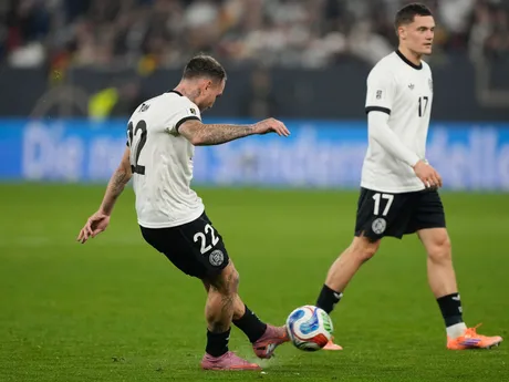 David Raum počas zápasu Nemecko - Luxembursko.