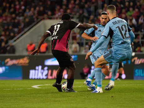 Fotka z derby FC Spartak Trnava - ŠK Slovan Bratislava.