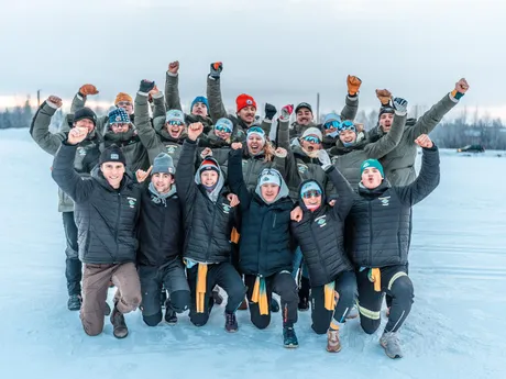 Tréningová skupina na Aljaške. 