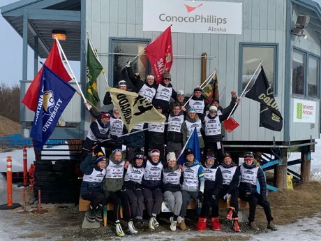 Tréningová skupina na Aljaške. 