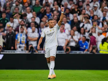 Kylian Mbappe počas El Clásica na Santiago Bernabeu v Madride.