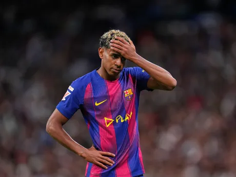 Lamine Yamal počas El Clásica na Santiago Bernabeu v Madride.