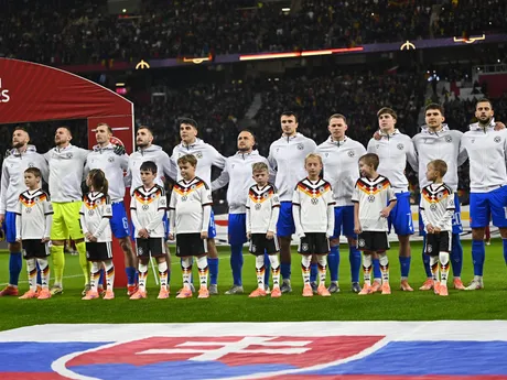 Slovenskí futbalisti pred zápasom A- skupiny európskej časti kvalifikácie MS2026 Nemecko - Slovensko.