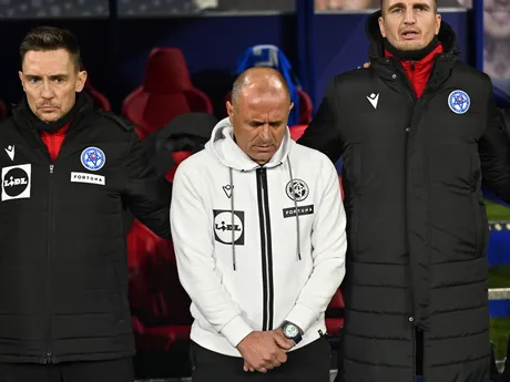 Francesco Calzona (Slovensko) pred zápasom A- skupiny európskej časti kvalifikácie MS2026 Nemecko - Slovensko.