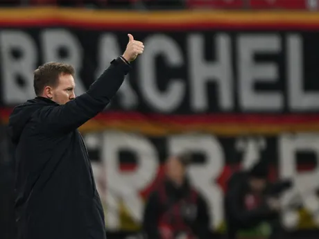 Julian Nagelsmann reaguje počas zápasu A- skupiny európskej časti kvalifikácie MS2026 Nemecko - Slovensko.