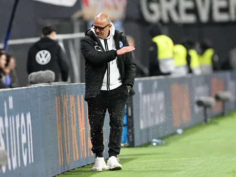 Francesco Calzona počas zápasu A- skupiny európskej časti kvalifikácie MS2026 Nemecko - Slovensko.