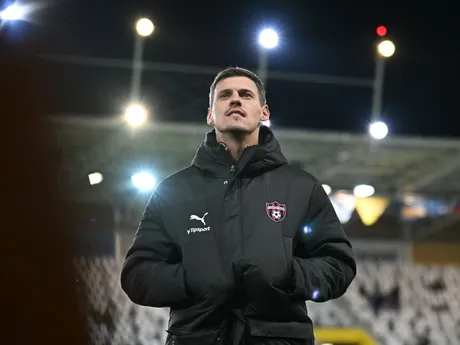 Tréner Trnavy Martin Škrtel počas zápasu Niké ligy medzi FC Košice a FC Spartak Trnava .