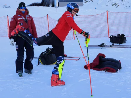 Mikaela Shiffrinová počas slalomu žien v rakúskom Gurgli. 