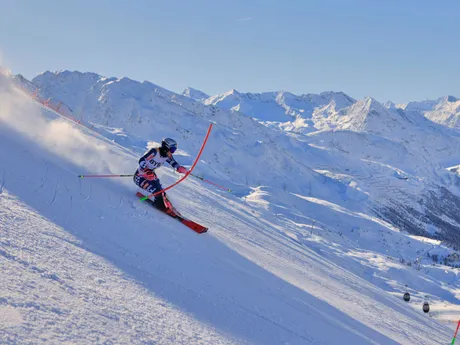 Zrinka Ljutičová počas slalomu žien v rakúskom Gurgli. 