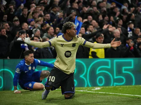 Lamine Yamal v zápase Chelsea - Barcelona