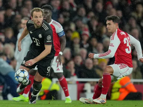 Harry Kane počas zápasu Arsenal - Bayern.