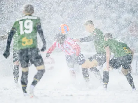Fotka z finálového zápasu medzi Atlético Ottawa - Cavalry FC.