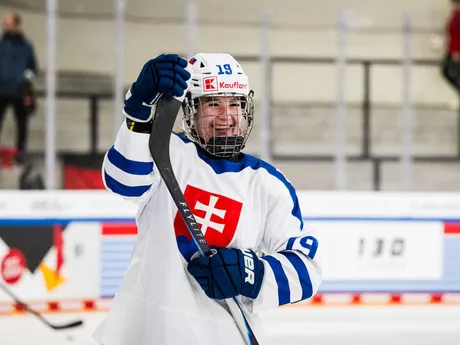 Slovenské hokejistky počas zápasu Slovensko - Francúzsko na Nemeckom pohári žien 2025.