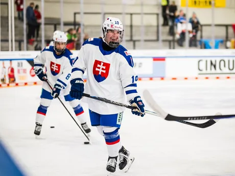 Slovenské hokejistky počas zápasu Slovensko - Francúzsko na Nemeckom pohári žien 2025.