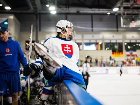 Slovenské hokejistky počas zápasu Slovensko - Francúzsko na Nemeckom pohári žien 2025.