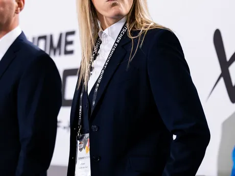 Fotka zo zápasu žien Slovensko - Maďarsko na Nemeckom pohári 2025.