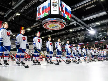 Fotka zo zápasu žien Slovensko - Maďarsko na Nemeckom pohári 2025.