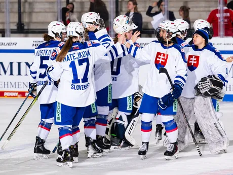 Slovenské hokejistky počas Nemeckého pohára 2025.