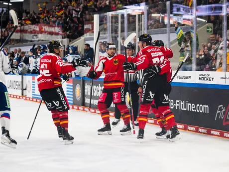 Hráči Nemecka počas zápasu Slovensko - Nemecko na Nemeckom pohári 2025.