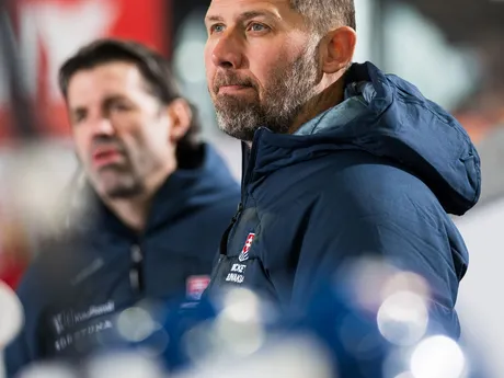 Ján Lašák počas zápasu Slovensko - Lotyšsko na Nemeckom pohári 2025.