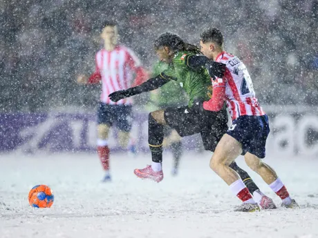 Fotka z finálového zápasu medzi Atlético Ottawa - Cavalry FC.