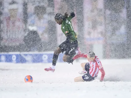 Fotka z finálového zápasu medzi Atlético Ottawa - Cavalry FC.