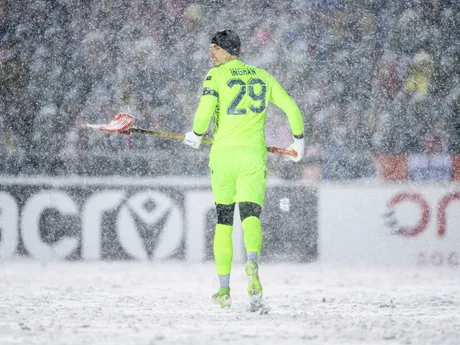 Fotka z finálového zápasu medzi Atlético Ottawa - Cavalry FC.