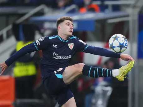 Robert Navarro v zápase Slavia Praha - Athletic Bilbao