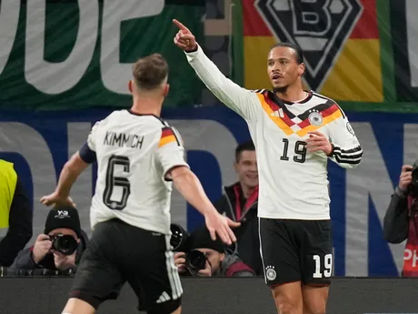 Nemecko oslavuje počas zápasu Nemecko - Slovensko v kvalifikácii MS vo futbale 2026. 