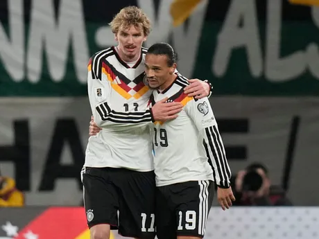 Nemecko oslavuje počas zápasu Nemecko - Slovensko v kvalifikácii MS vo futbale 2026. 