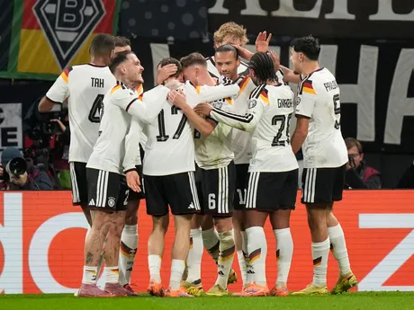 Nemecko oslavuje počas zápasu Nemecko - Slovensko v kvalifikácii MS vo futbale 2026. 