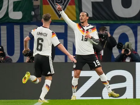 Nemecko oslavuje počas zápasu Nemecko - Slovensko v kvalifikácii MS vo futbale 2026. 