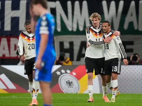 Nemecko oslavuje počas zápasu Nemecko - Slovensko v kvalifikácii MS vo futbale 2026. 