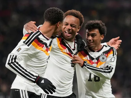 Nemecko oslavuje počas zápasu Nemecko - Slovensko v kvalifikácii MS vo futbale 2026. 