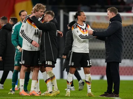 Nemecko oslavuje počas zápasu Nemecko - Slovensko v kvalifikácii MS vo futbale 2026. 