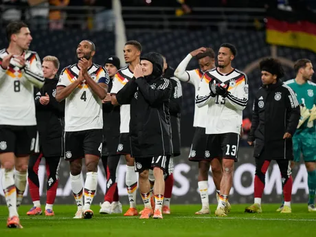 Nemecko oslavuje počas zápasu Nemecko - Slovensko v kvalifikácii MS vo futbale 2026. 